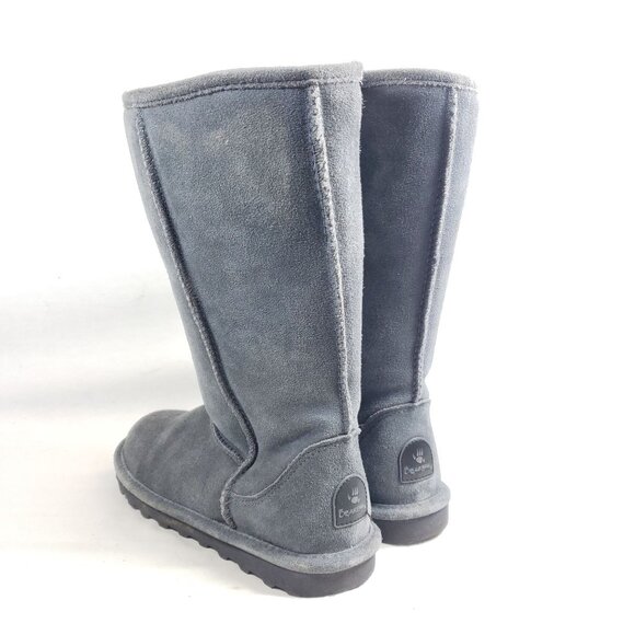 Bearpaw Womens Gray Suede Winter Boots Size 8 With Faux Fur Lining & Durable - Picture 5 of 9